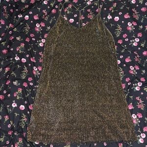 Gold Shimmer Short Dress